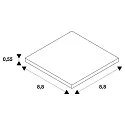 SLV Abdeckung für LED Einbauleuchte UNIVERSAL DOWNLIGHT PHASE, IP65 (Outdoor + Indoor), quadratisch, starr, schwarz