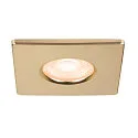 SLV Abdeckung für LED Einbauleuchte UNIVERSAL DOWNLIGHT PHASE, IP65 (Outdoor + Indoor), quadratisch, starr, gold matt