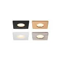 SLV Abdeckung für LED Einbauleuchte UNIVERSAL DOWNLIGHT PHASE, IP65 (Outdoor + Indoor), quadratisch, starr, gold matt