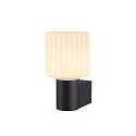SLV Wandleuchte VARYT, IP44, rund, E14 max. 6W, ohne Schirm / Abdeckung, schwarz