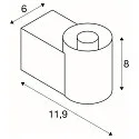 SLV Wandleuchte VARYT, IP44, rund, E14 max. 6W, ohne Schirm / Abdeckung, schwarz