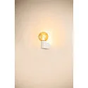 SLV wall luminaire VARYT round, without shade E14 IP44, white dimmable