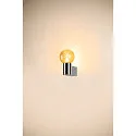SLV Wandleuchte VARYT, IP44, rund, E14 max. 6W, ohne Schirm / Abdeckung, chrom