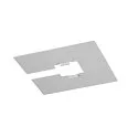 Zubehör für 1-Phasen Schienensystem -  Abdeckung / Decken-Blende, 10 x 10cm, Stahl, grau