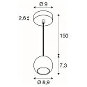 SLV Pendelleuchte LIGHT EYE® 90, GU10, 1x max. 6W, matt schwarz
