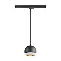 SLV 3-Phasen Pendelleuchte LIGHT EYE® 150, Ø 15cm, GU10 QPAR111 max. 13W, Stahl, inkl. Adapter, matt schwarz