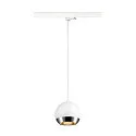 3-Phasen Pendelleuchte LIGHT EYE® 150, Ø 15cm, GU10 QPAR111 max. 13W, Stahl, inkl. Adapter, matt weiß