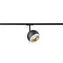 SLV 1-phase spot LIGHT EYE® 150 swivelling, rotatable GU10 IP20, black dimmable