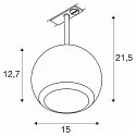 SLV 1-Phasen-Strahler LIGHT EYE ® 150, rund, GU10 max. 13W, drehbar und schwenkbar, matt weiß