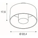 SLV outdoor ceiling luminaire PHOTONI CYL cylindrical, with spacer E27 IP65, black matt dimmable