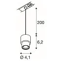 SLV 1-Phasen Pendelleuchte PURI 2.0 Basic, GU10 max. 6W, schwarz