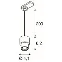 3-phase pendant luminaire PURI 2.0 BASIC GU10 IP20