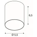 SLV Zubehör für Pendelleuchte PURI 2.0 - Leuchtenschirm TUBE, Höhe 6.5cm, zylindrisch, gold
