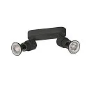 SLV wall and ceiling luminaire PURI 2.0 BASIC 2 flames GU10 IP20, black dimmable