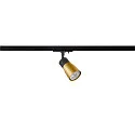 SLV 1-Phasen-Strahler PURI 2.0 DOME, GU10 max. 6W, drehbar und schwenkbar, schwarz / gold