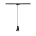 1-phase pendant luminaire PURI 2.0 - CONE conical GU10 IP20, black dimmable