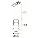 SLV 1-Phasen Pendelleuchte PURI 2.0 CONE, GU10 max. 6W, schwarz / gold