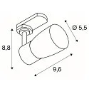 SLV 3-Phasen-Strahler PURI 2.0 DOME, GU10 max. 6W, drehbar und schwenkbar, schwarz