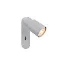 Wand- und Deckenleuchte PURI 2.0 TUBE, rechteckig, mit Schalter, GU10 max. 6W, grau