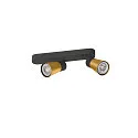 SLV wall and ceiling luminaire PURI 2.0 - CONE 2 flames, asymmetrical GU10 IP20, gold, black dimmable