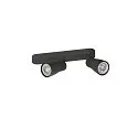 SLV wall and ceiling luminaire PURI 2.0 - DOME 2 flames, asymmetrical GU10 IP20, black dimmable