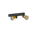 SLV Wand- und Deckenleuchte PURI 2.0 DOME, asymmetrisch, 2x GU10 max. 6W, schwarz / gold