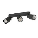 SLV wall and ceiling luminaire PURI 2.0 - TUBE 3 flames, long GU10 IP20, black dimmable