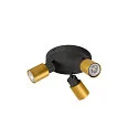 SLV Wand- und Deckenleuchte PURI 2.0 TUBE, rund, 2x GU10 max. 6W, schwarz / gold