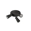 SLV Wand- und Deckenleuchte PURI 2.0 DOME, rund, 3x GU10 max. 6W, schwarz