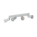 SLV wall and ceiling luminaire PURI 2.0 - CONE 4 flames, long GU10 IP20, grey dimmable