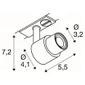 SLV 1-Phasen-Strahler PURI 2.0 BASIC, GU10 max. 6W, drehbar und schwenkbar, grau