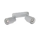 SLV wall and ceiling luminaire PURI 2.0 - TUBE 2 flames, long GU10 IP20, grey dimmable