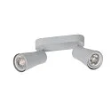 SLV Wand- und Deckenleuchte PURI 2.0 CONE, Long, 2x GU10 max. 6W, grau