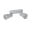 SLV Wand- und Deckenleuchte PURI 2.0 DOME, Long, 2x GU10 max. 6W, grau