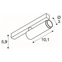 SLV LED Niedervolt-Spot GRIP! S DALI, zylindrisch, 48V, 9.8W 3000K 29°, DALI dimmbar, schwenkbar, bronze / schwarz