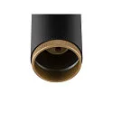 3-Phasen-Strahler GRIP! L, zylindrisch, GU10 max. 6W, drehbar und schwenkbar, schwarz / gold