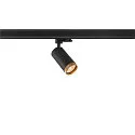 3-Phasen-Strahler GRIP! L, zylindrisch, GU10 max. 6W, drehbar und schwenkbar, schwarz / gold