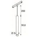 SLV LED Niedervolt-Pendelleuchte GRIP! S DALI, 48V, 3000K 29°, DALI dimmbar, schwarz / gold