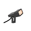 LED Erdspieß-Leuchte SYNA WIDE, IP65 IK06, eckig, neigbar, IP-Steckerkabel, seeluft-beständig, schwarz, 5.5W 2200K 500lm 115°