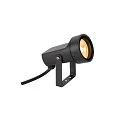 SLV Erdspieß-Leuchte SYNA SHADE, IP65 IK06, rund, GU10 max. 10W, neigbar, IP-Steckerkabel, seeluft-beständig, schwarz