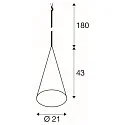 pendant luminaire MAGICO 20 E27 IP20, black matt dimmable