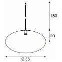 SLV Pendelleuchte MAGICO 55, E27 max. 10W, matt schwarz