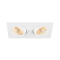 ceiling recessed luminaire NEW TRIA® 155 PHASE 2 flames, rigid, square IP20, white dimmable