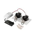 SLV LED Deckeneinbauleuchte NEW TRIA® 155 PHASE, quadratisch, 2-flammig, dimmbar, starr, 13.6W 3000K 1280lm 38°, weiß