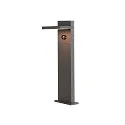 SLV Outdoor LED Stehleuchte ABRIDOR POLE HYBRID, IP65 IK07, mit Solar-Panel + Sensoren, 2200/2700K, drehbar, anthrazit, 60cm
