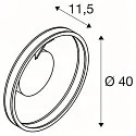 SLV LED Wand- und Deckenleuchte ONE PHASE, Up/Down, Ø 40cm, 14W 2700/3000K (CCT Switch) 2x130°, CRi >90, dimmbar, messing