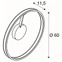 SLV LED Wand- und Deckenleuchte ONE PHASE, Up/Down, Ø 60cm, 23W 2700/3000K (CCT Switch) 2x130°, CRi >90, dimmbar, weiß