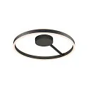 SLV LED Wand- und Deckenleuchte ONE PHASE, Up/Down, Ø 60cm, 23W 2700/3000K (CCT Switch) 2x130°, CRi >90, dimmbar, schwarz