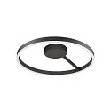 SLV LED Wand- und Deckenleuchte ONE PHASE, Up/Down, Ø 60cm, 23W 2700/3000K (CCT Switch) 2x130°, CRi >90, dimmbar, schwarz