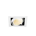 SLV LED Deckeneinbauleuchte KADUX SINGLE, 1-fkammig, DALI 2 dimmbar, kardanisch schwenkbar, 27W 3000K 3050lm 30°
